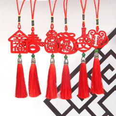 Classic Wooden Board Hanging Decorations Fringe Pendants