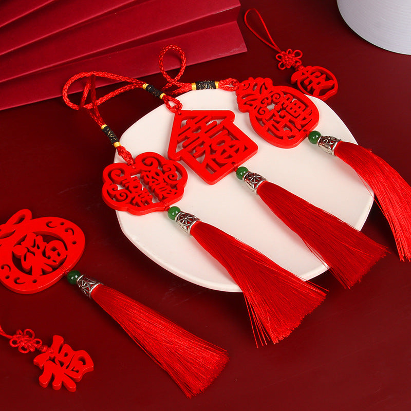 Classic Wooden Board Hanging Decorations Fringe Pendants