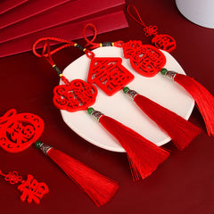 Classic Wooden Board Hanging Decorations Fringe Pendants