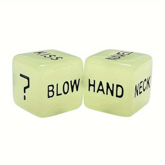 4pcs Embossed Dice Glow In The Dark Couple Anniversary Valentines Gift