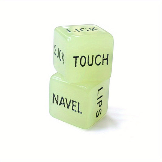 4pcs Embossed Dice Glow In The Dark Couple Anniversary Valentines Gift