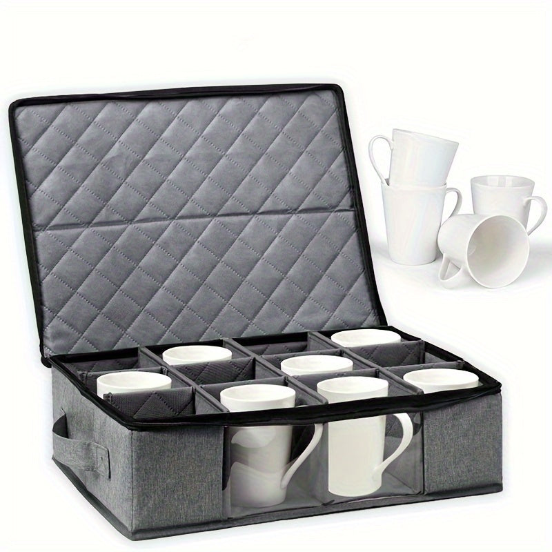 Stylish Cup Storage Bag with Dividers for Coffee & Tea Cups
