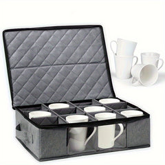 Stylish Cup Storage Bag with Dividers for Coffee & Tea Cups