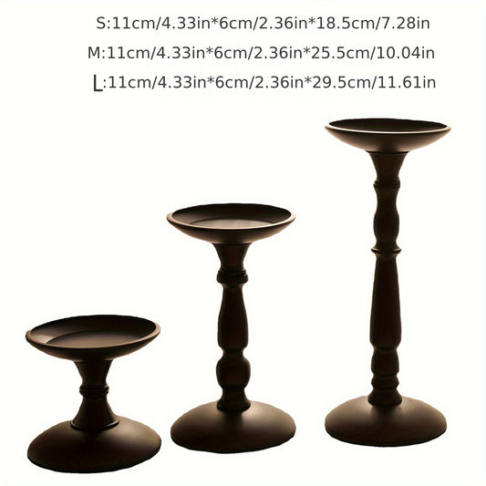 Vintage Iron Taper Candle Holder Classic Metal Candlestick Stand Table Decor
