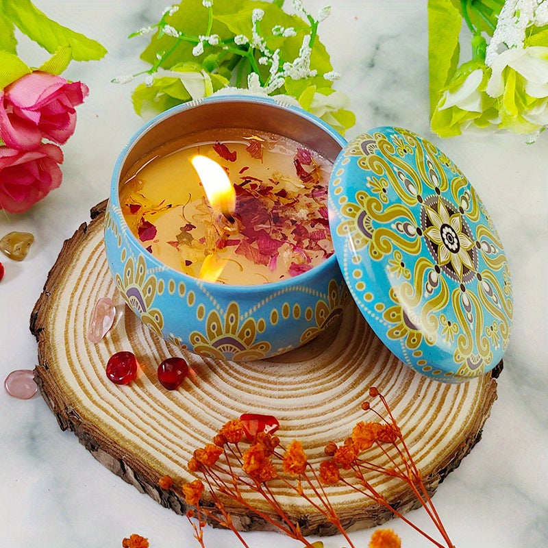 Soy Wax Dried Flower Scented Candle Wedding Ceremony Fragrance
