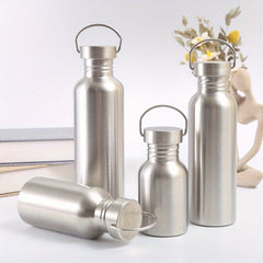 Portable Stainless Steel Water Bottle with Handle for Outdoor Travel