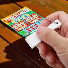 10pcs Lottery Scratch Tool Keychain Plastic Scratcher Household Gadget