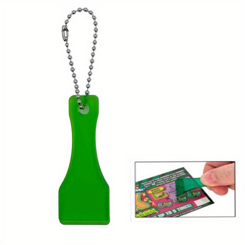 10pcs Lottery Scratch Tool Keychain Plastic Scratcher Household Gadget