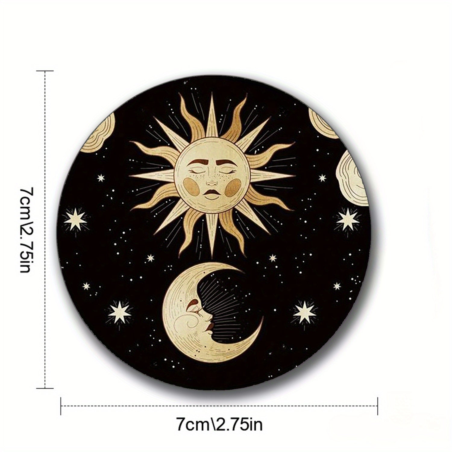 2pcs Holiday Party Coaster Waterproof Round Cup Holder Mat