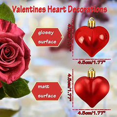 12pcs Heart Jewelry Pendant Plated Peach Heart Christmas Tree Wreath Gift