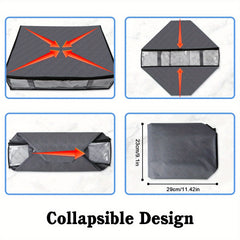 Large Capacity Storage Bag Under Bed Reusable Box With Handles & Window