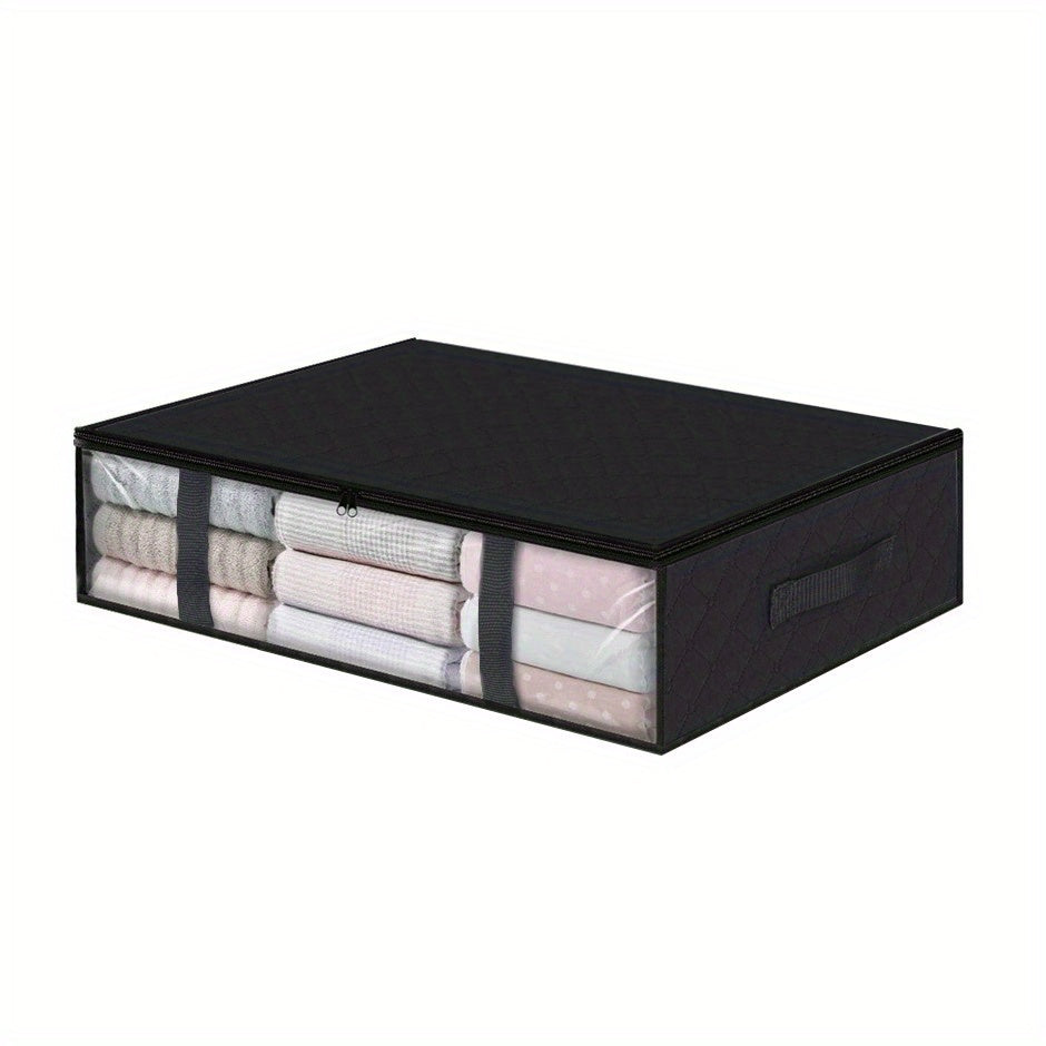 Large Capacity Storage Bag Under Bed Reusable Box With Handles & Window