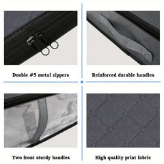 Large Capacity Storage Bag Under Bed Reusable Box With Handles & Window