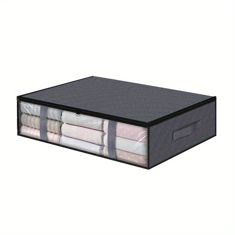 Large Capacity Storage Bag Under Bed Reusable Box With Handles & Window