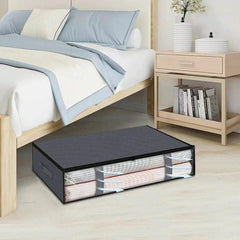 Large Capacity Storage Bag Under Bed Reusable Box With Handles & Window