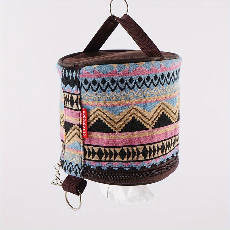 Outdoor Camping Tissue Box Wall Mount Storage Bag