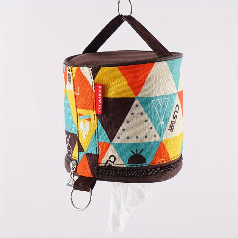 Outdoor Camping Tissue Box Wall Mount Storage Bag