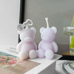 4pcs Mini Bear Aromatherapy Candles for Home Decoration