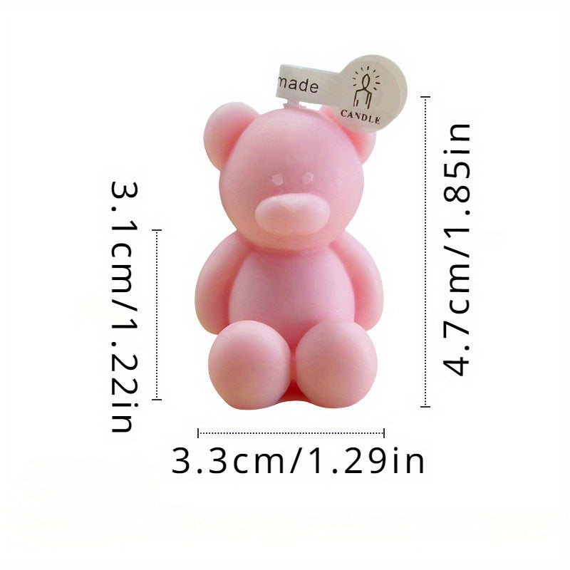 4pcs Mini Bear Aromatherapy Candles for Home Decoration
