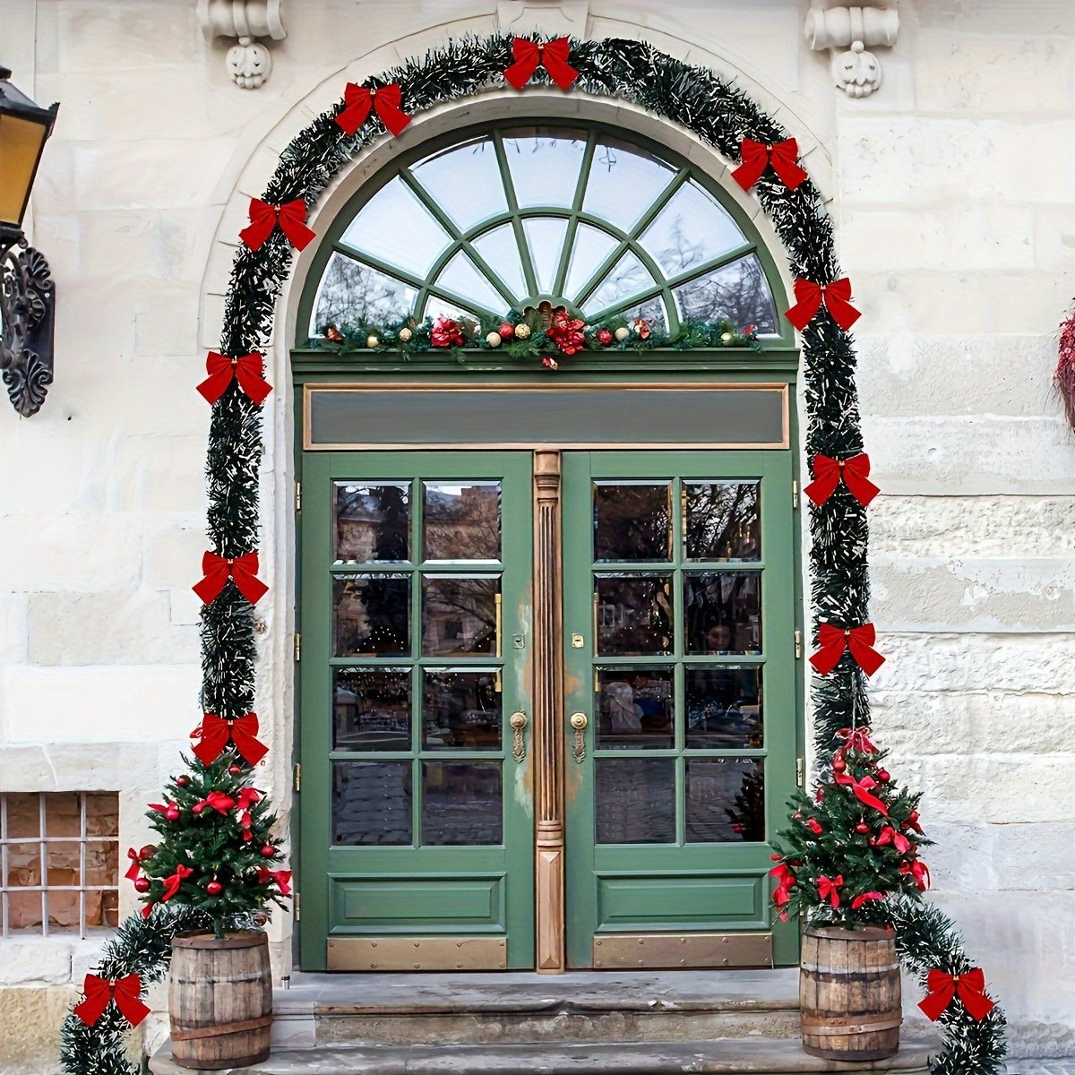 Christmas Tinsel Garland Twist Hanging Fireplace Mantel Decor