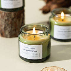 Scented Candle Soy Wax Glass Wedding Fragrance Candle Home Decor