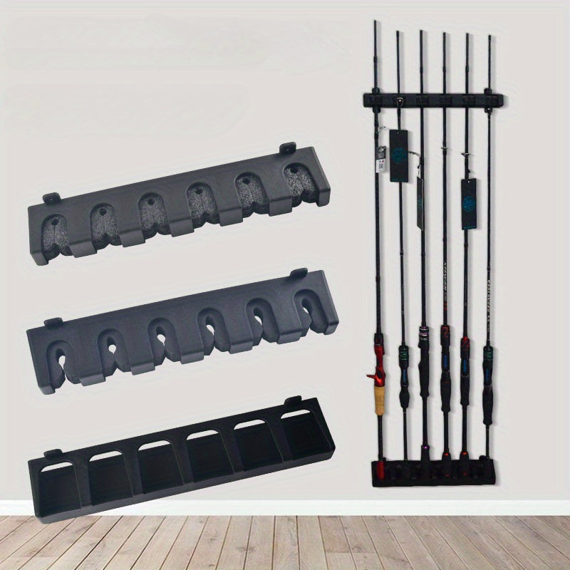 Wall mounted Fishing Rod Holder Vertical Organizer