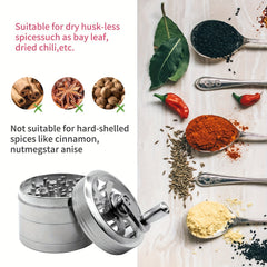Functional Grinder 7.62 cm for Nutmeg, Ginger, Rock Salt, Peppercorn