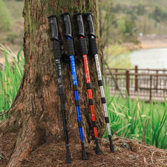 3 Section Foldable Alpenstock for Hiking and Walking