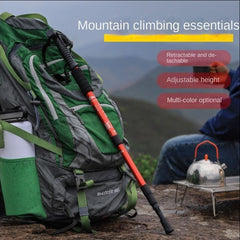3 Section Foldable Alpenstock for Hiking and Walking