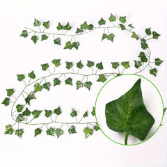12pcs Vine Green Plant Fence Decoration Sweet Potato Leaf Wedding Scene