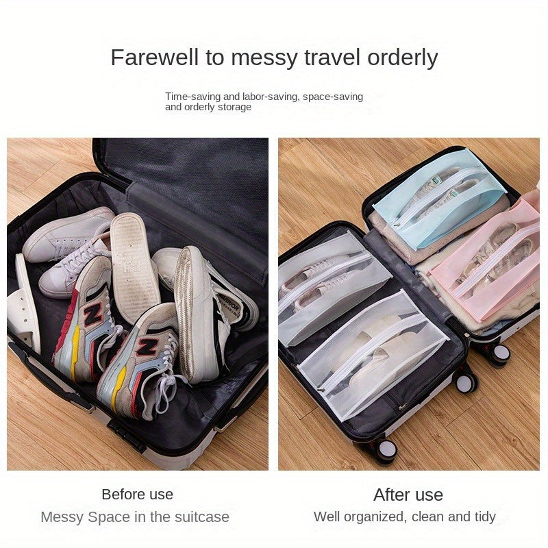 Waterproof Shoe Storage Bag with Handle, Dust Proof Packing Bag with Zipper