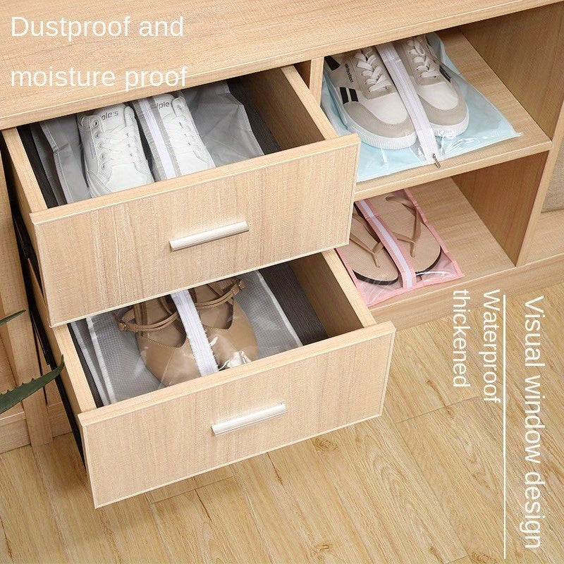 Waterproof Shoe Storage Bag with Handle, Dust Proof Packing Bag with Zipper