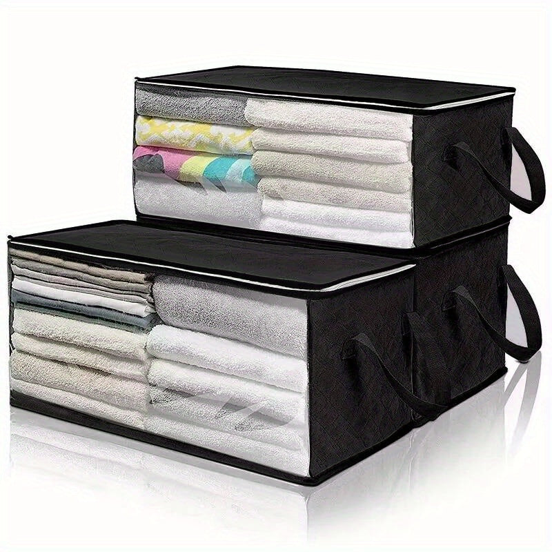 1pc Non woven Storage Bag Quilt Foldable Storage Bag Clear Window