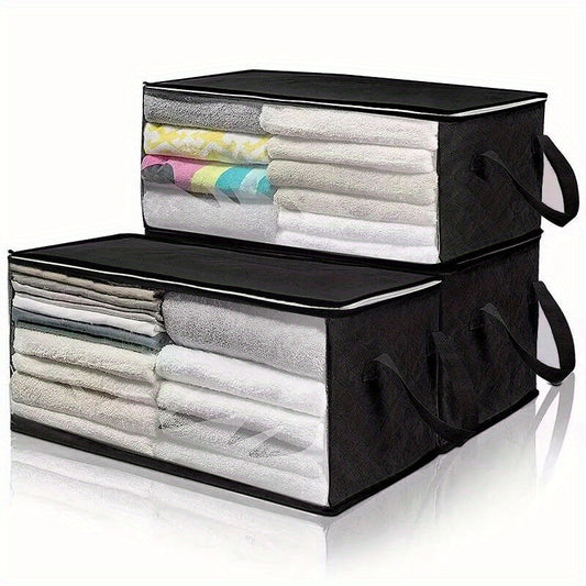 1pc Non woven Storage Bag Quilt Foldable Storage Bag Clear Window