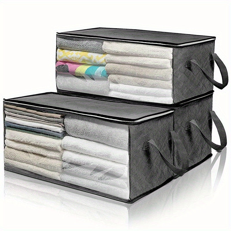 1pc Non woven Storage Bag Quilt Foldable Storage Bag Clear Window