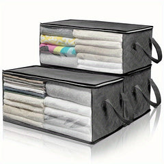 1pc Non woven Storage Bag Quilt Foldable Storage Bag Clear Window