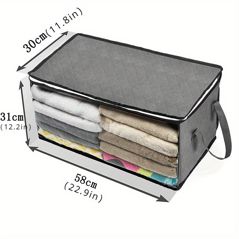 1pc Non woven Storage Bag Quilt Foldable Storage Bag Clear Window