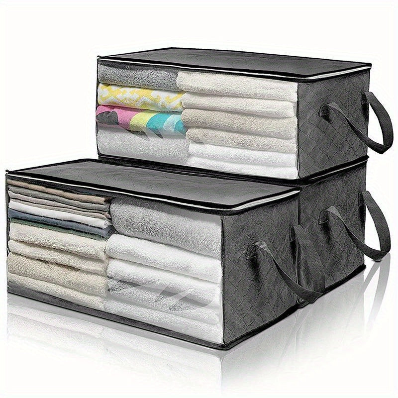 1pc Non woven Storage Bag Quilt Foldable Storage Bag Clear Window