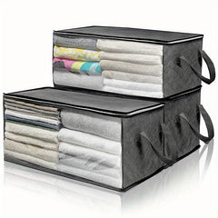 1pc Non woven Storage Bag Quilt Foldable Storage Bag Clear Window