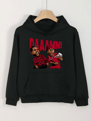Print Hoodie For Girls Kids Long Sleeve Top