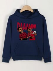 Print Hoodie For Girls Kids Long Sleeve Top