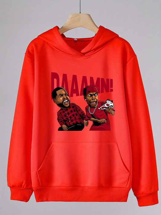 Print Hoodie For Girls Kids Long Sleeve Top