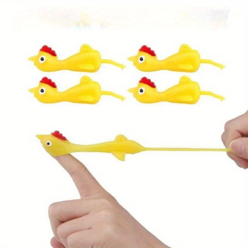 20pcs Soft Plastic Finger Catapult Chicken Game Kids Birthday Party Gift