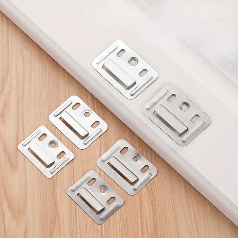 12pcs Stainless Steel Clapboard Clip Wall Card Clip Easy to Use
