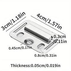 12pcs Stainless Steel Clapboard Clip Wall Card Clip Easy to Use