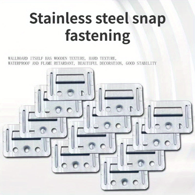 12pcs Stainless Steel Clapboard Clip Wall Card Clip Easy to Use