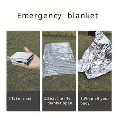 Outdoor Winter Emergency Insulation Blanket Double sided Silvery