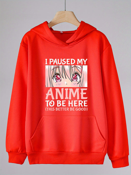 Paused Anime To Be Here Girls Hoodie