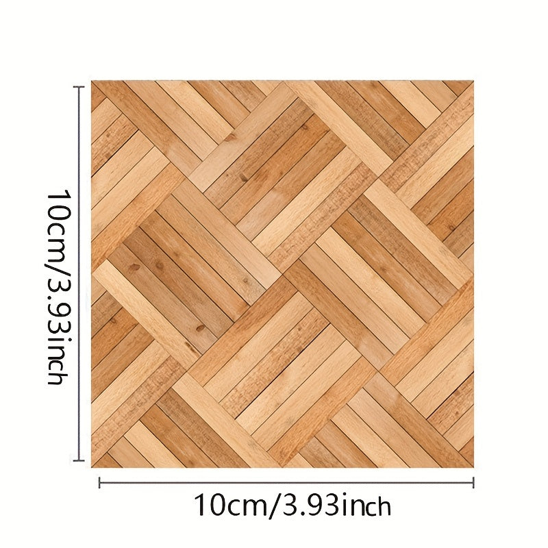 4pcs Wood Grain Ceramic Tile for Doll House Decor