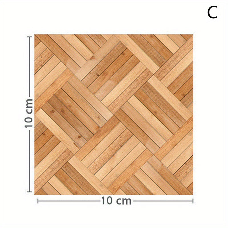 4pcs Wood Grain Ceramic Tile for Doll House Decor